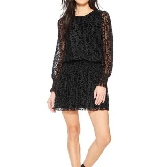 Parker velvet long sleeve mini dress, size XS - Picture 2 of 8